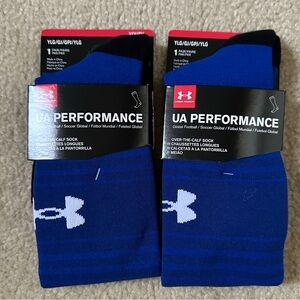 NWT Kids Youth Royal Navy Blue Under Armour Soccer Socks